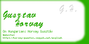 gusztav horvay business card